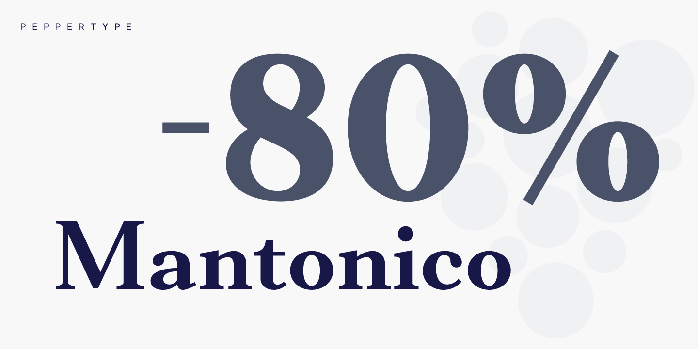 Beispiel einer Mantonico SemiBold-Schriftart